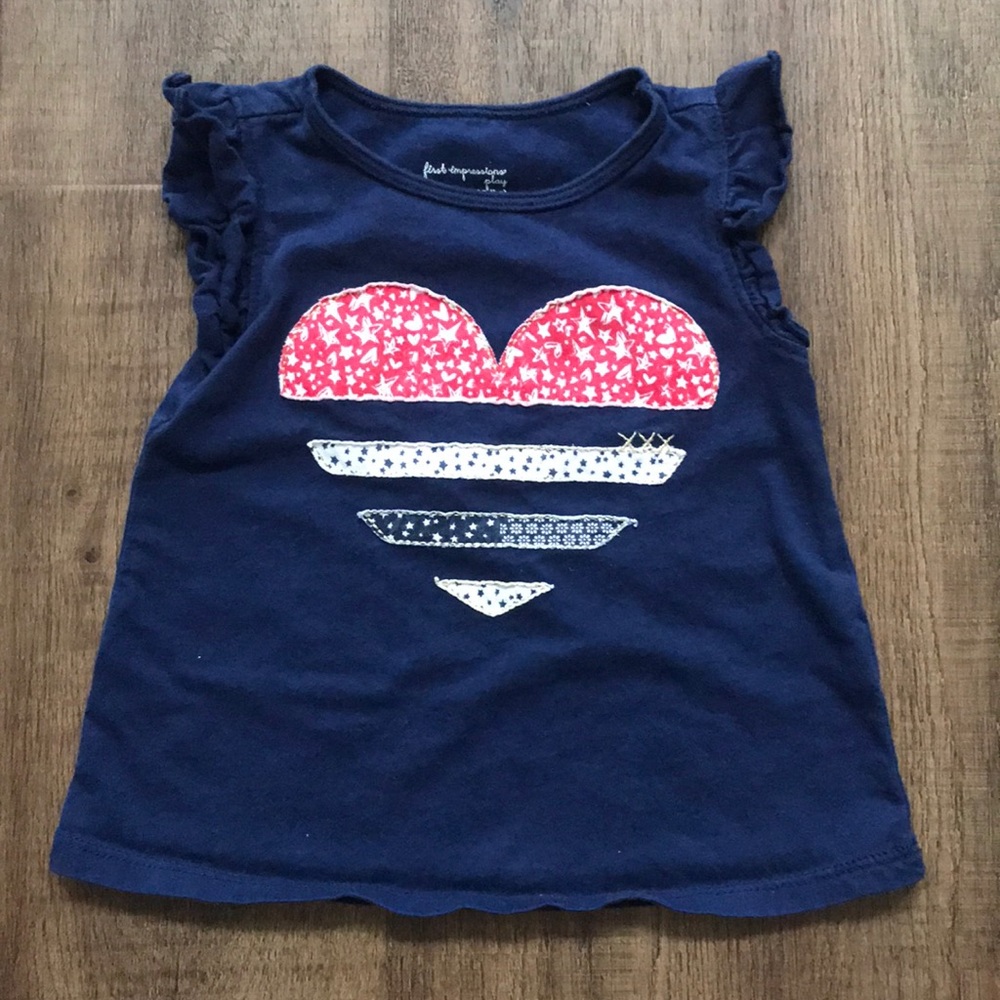 Girls 4th of July T-shirt First Impressions